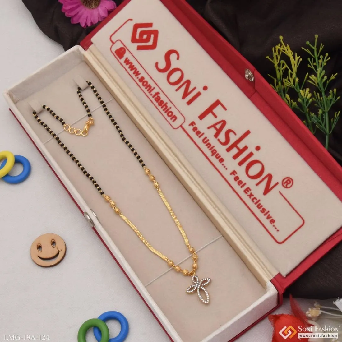 1 Gram Gold Forming Cool Design with Diamond Mangalsutra for Lady - Style A124