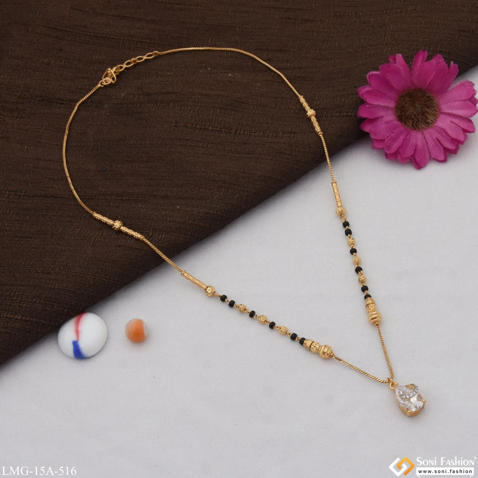 1 Gram Gold Plated Eye-Catching Design Mangalsutra for Women - Style A516