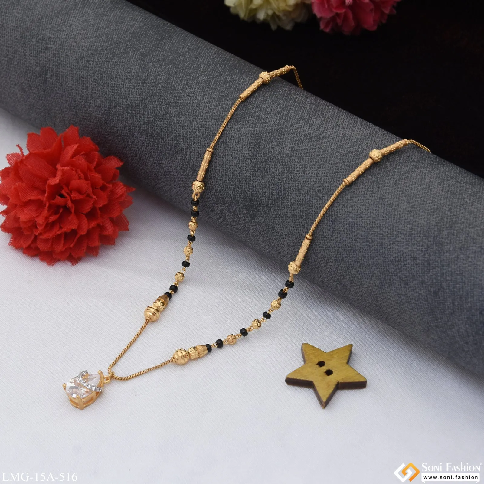 1 Gram Gold Plated Eye-Catching Design Mangalsutra for Women - Style A516