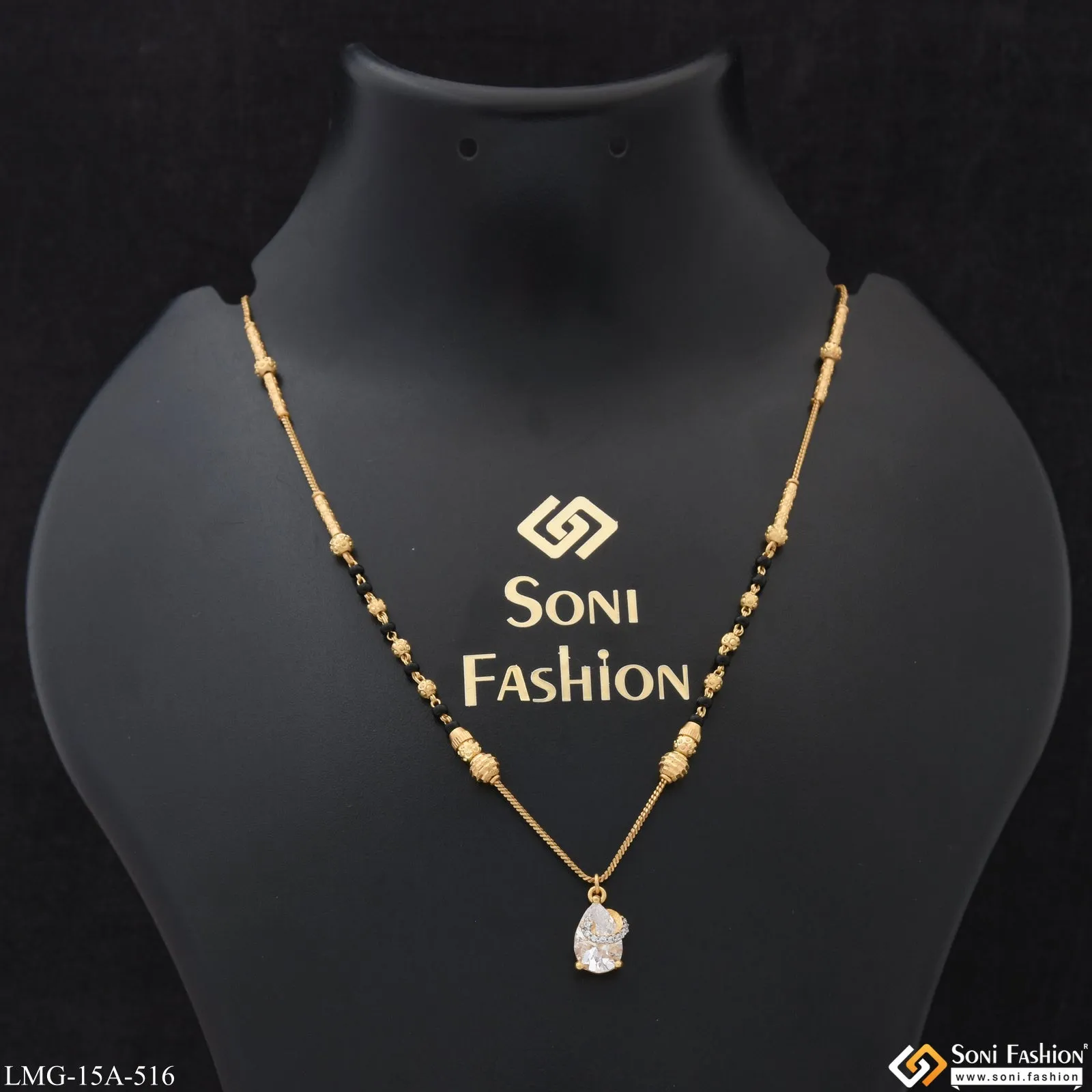 1 Gram Gold Plated Eye-Catching Design Mangalsutra for Women - Style A516