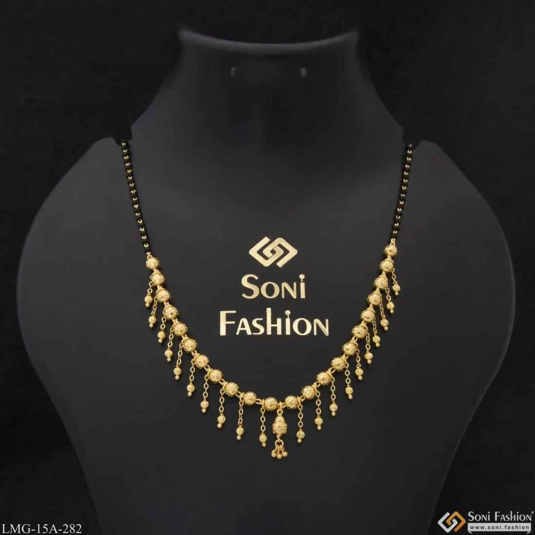 1 Gram Gold Plated Fancy Design Unique Design Mangalsutra for Women - Style A282