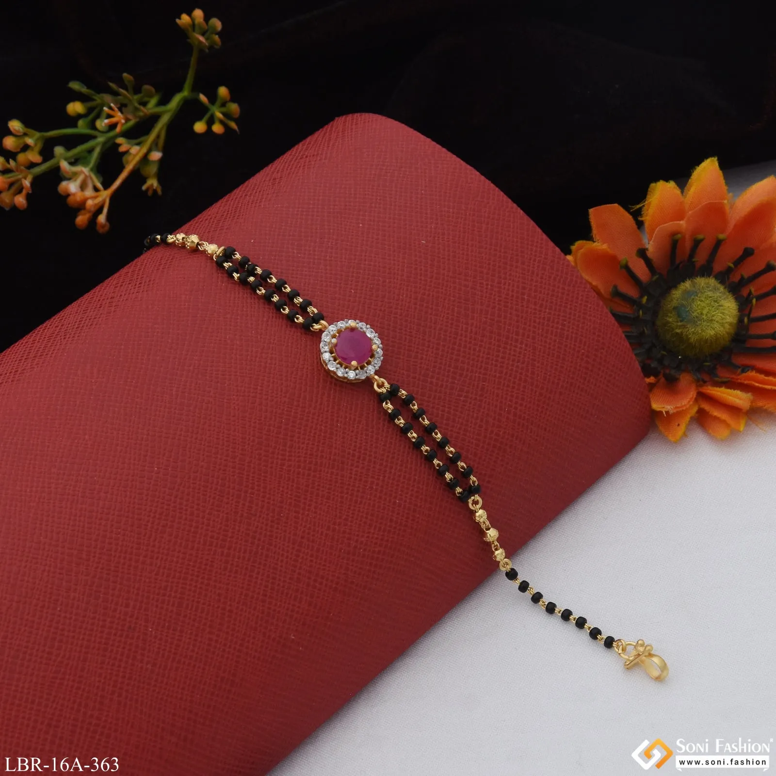 1 Gram Gold Plated Gorgeous Design Mangalsutra Bracelet for Women - Style A363