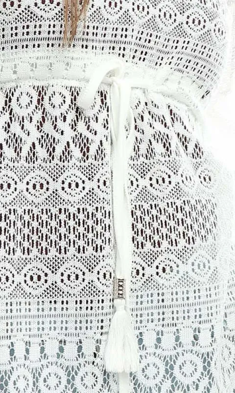 49132 Perforated Women Top - White