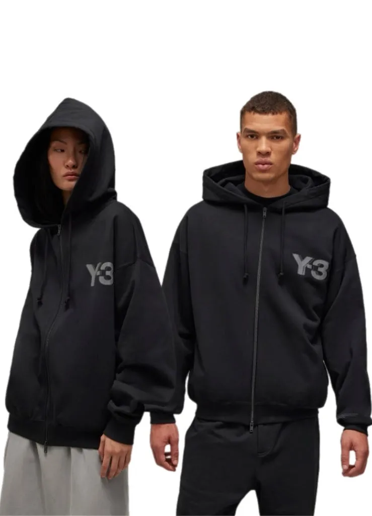 Adidas Y-3 Logo Black Zip Hoodie