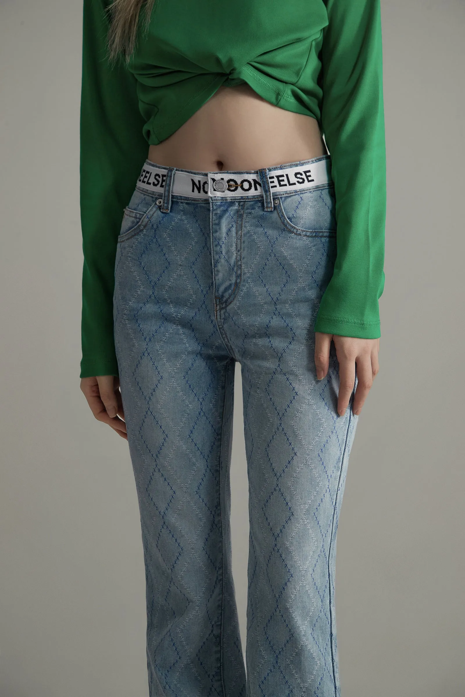 Argyle Bootcut Denim Jeans