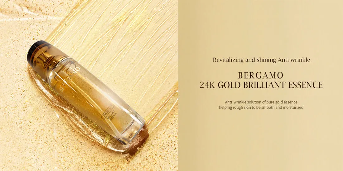 Bergamo 24K Gold Brilliant Essence 110ml 3.71 fl.oz Ginseng Skincare