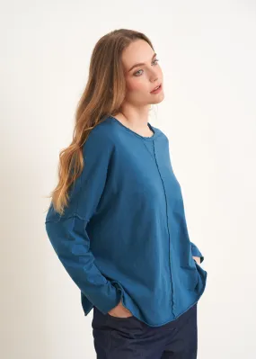 BILLIE OVERSIZED TOP - TEAL