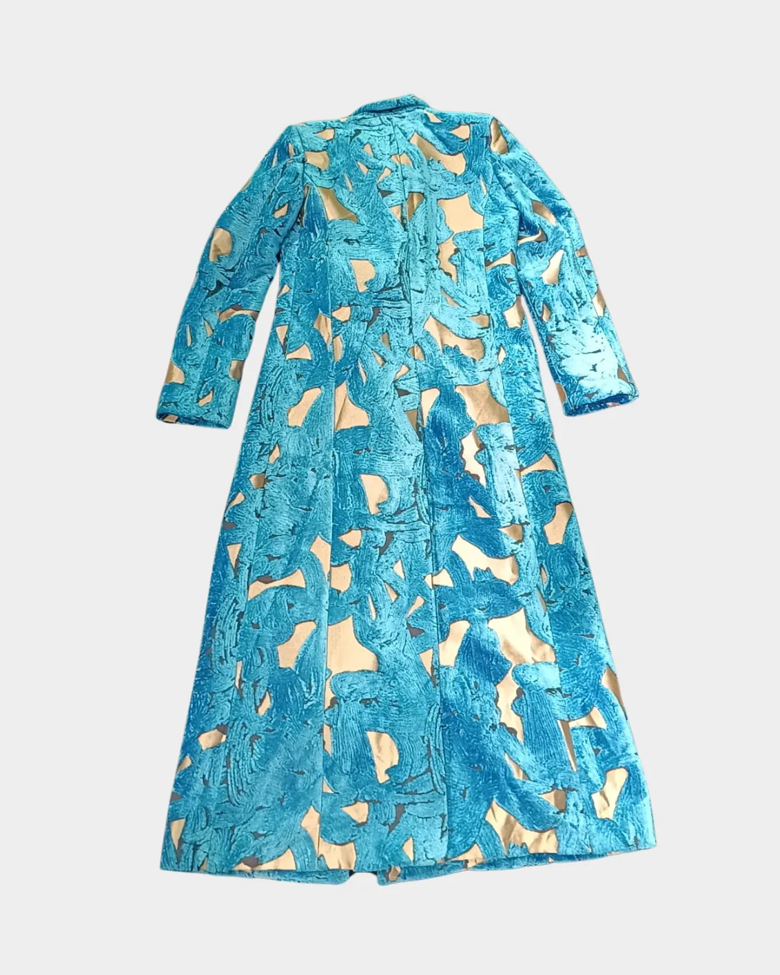 Blue Jacquard Coat