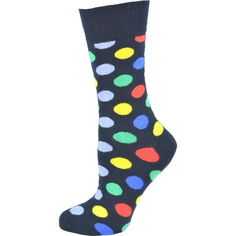 Cotton Polka Dot Crew Socks