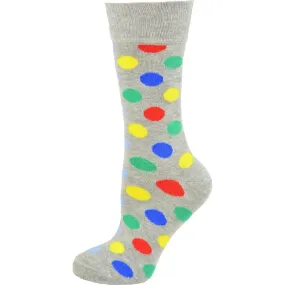 Cotton Polka Dot Crew Socks