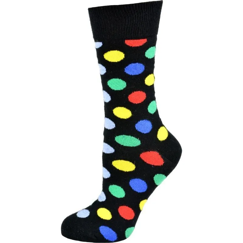 Cotton Polka Dot Crew Socks