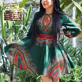 Dashiki Midi Formal Dress