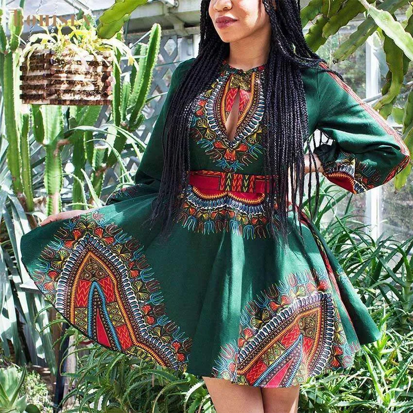 Dashiki Midi Formal Dress