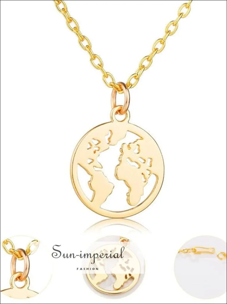 Fashion Jewelry Delicate Hollow World Map Bracelet Gold Silver Color Map Bracelet Jewelry