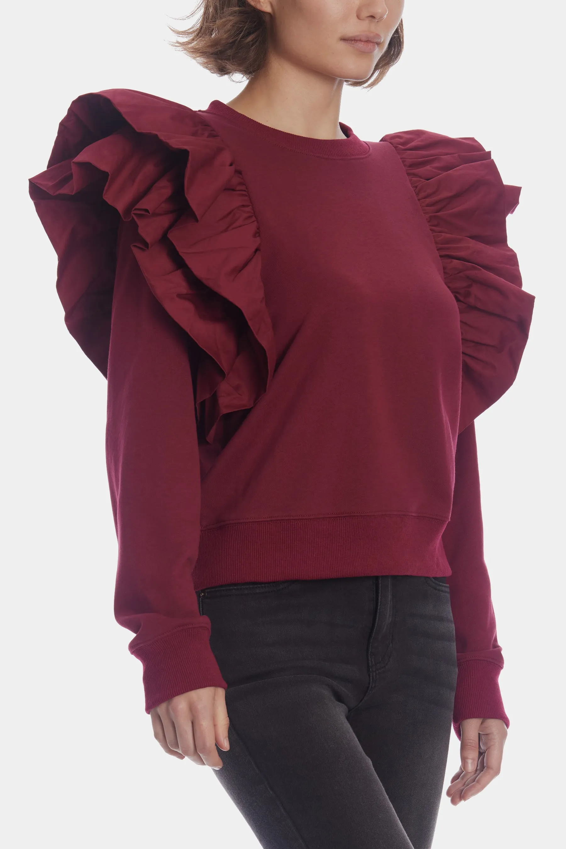 Gabriela Flutter Sleeve Sweatshirt