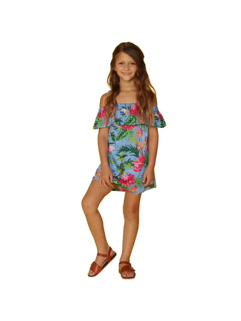 Girl's "Peasant dress" cover up in various printed fabrics