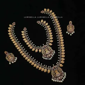 Godess Lakshmi Style Semi Bridal Matte Neckset