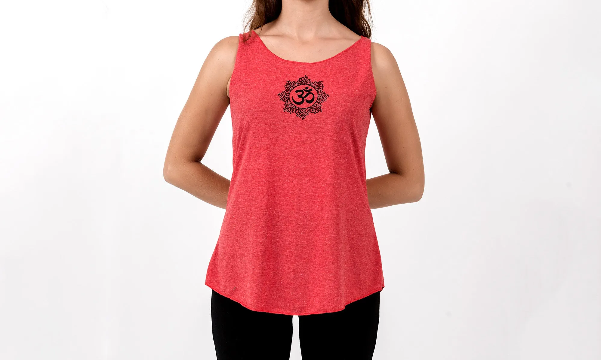 Loose Soft Vintage Style Women's Tank Tops Om Red