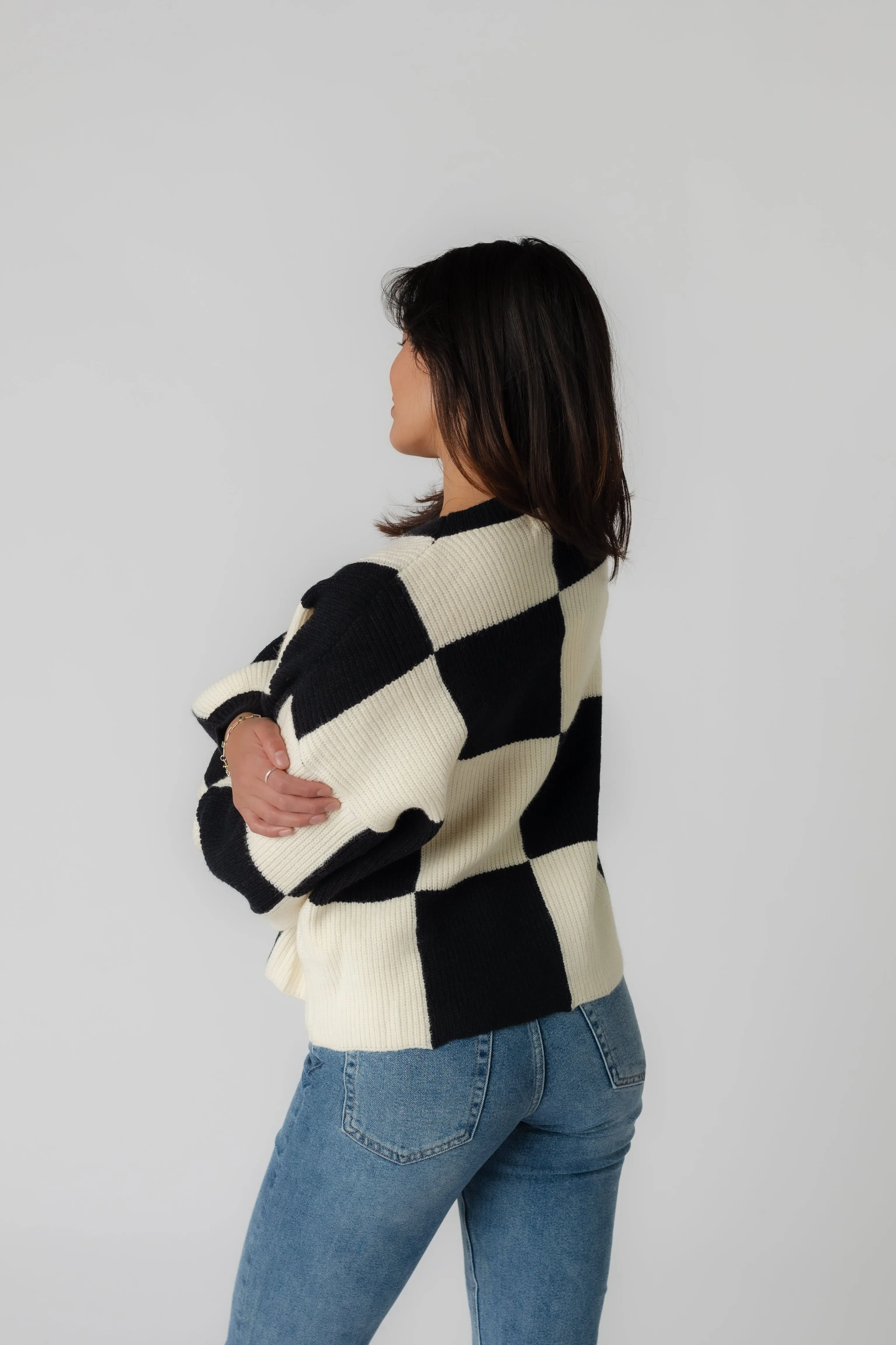 Mandy Checker Sweater