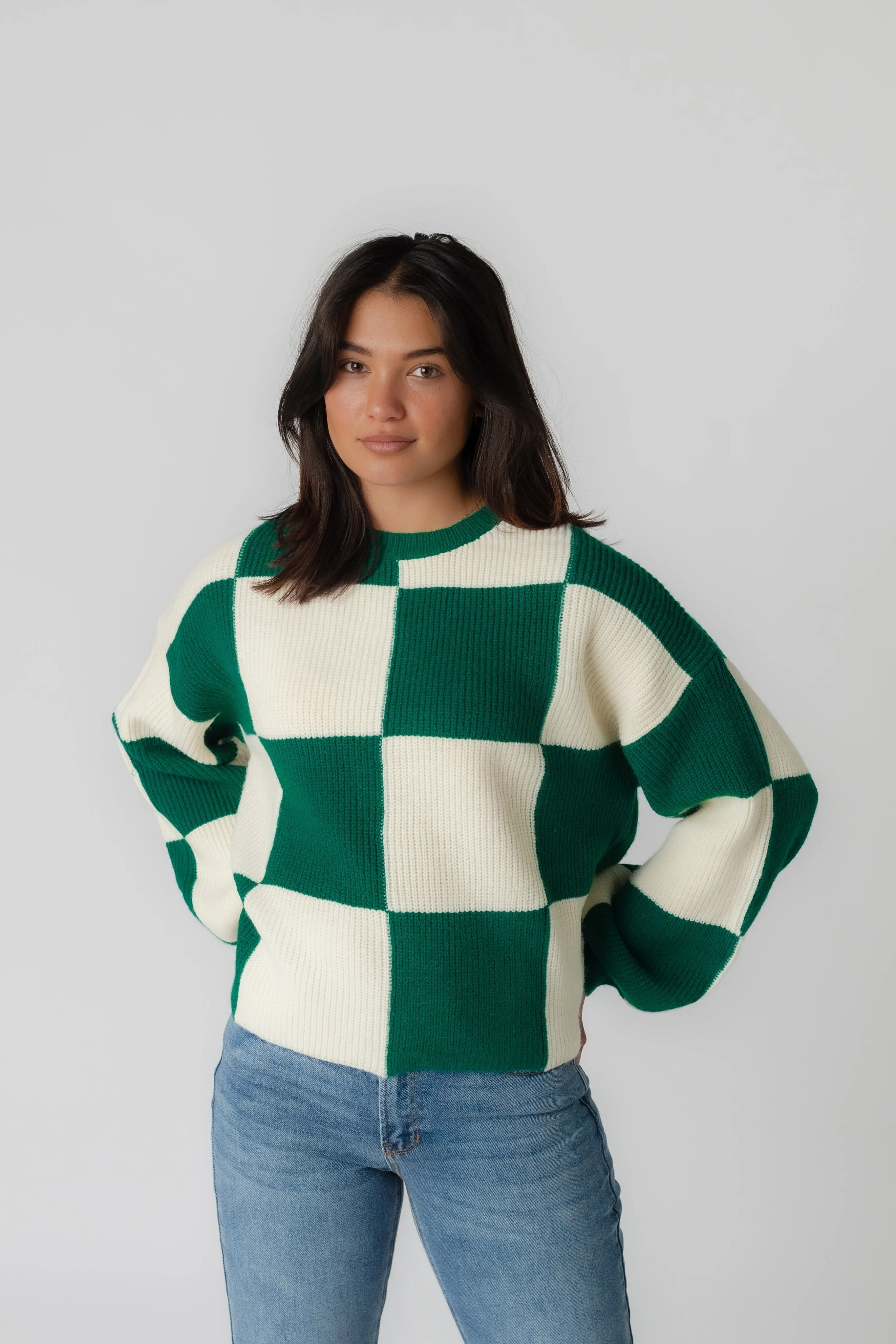 Mandy Checker Sweater