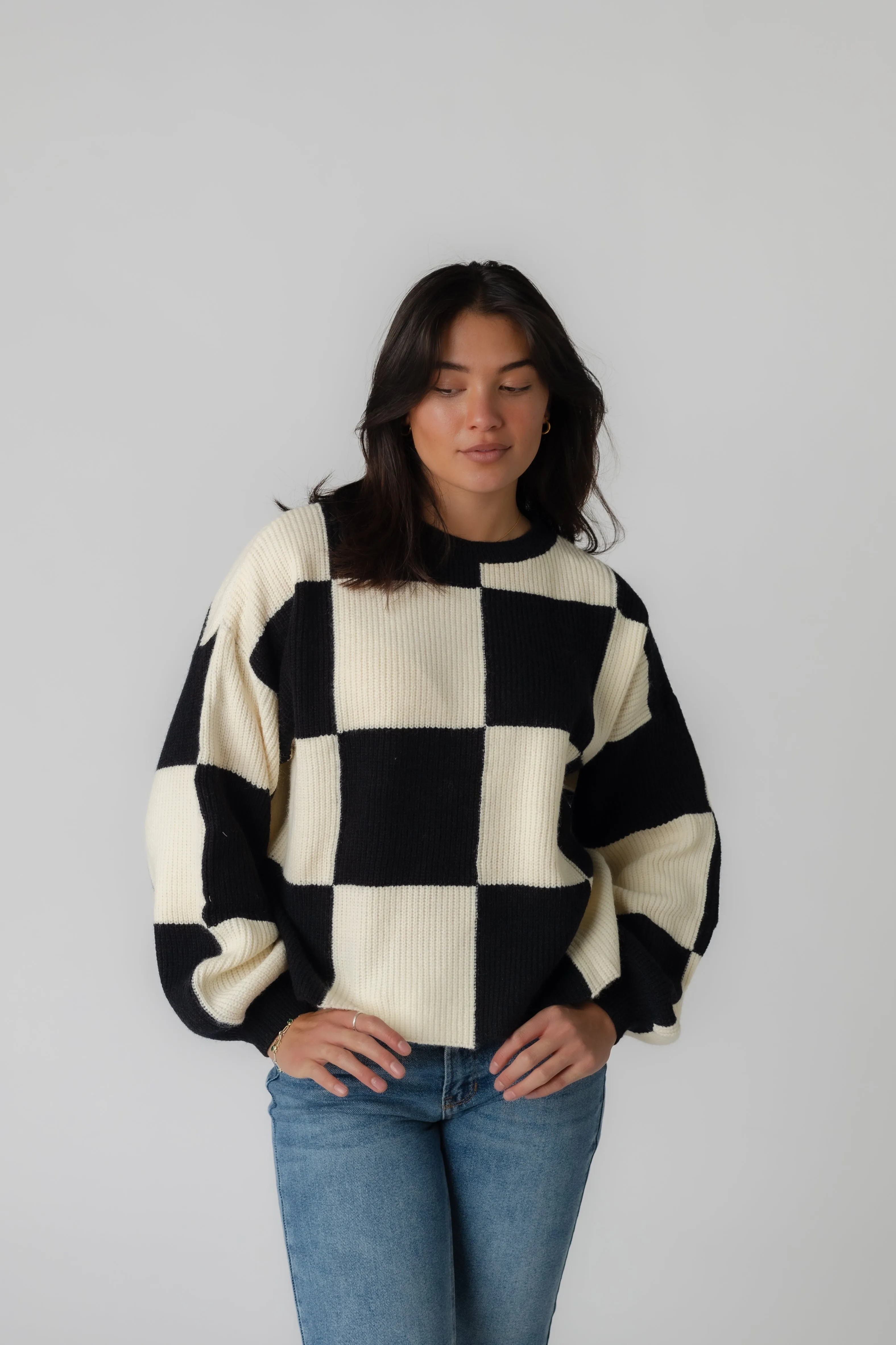 Mandy Checker Sweater