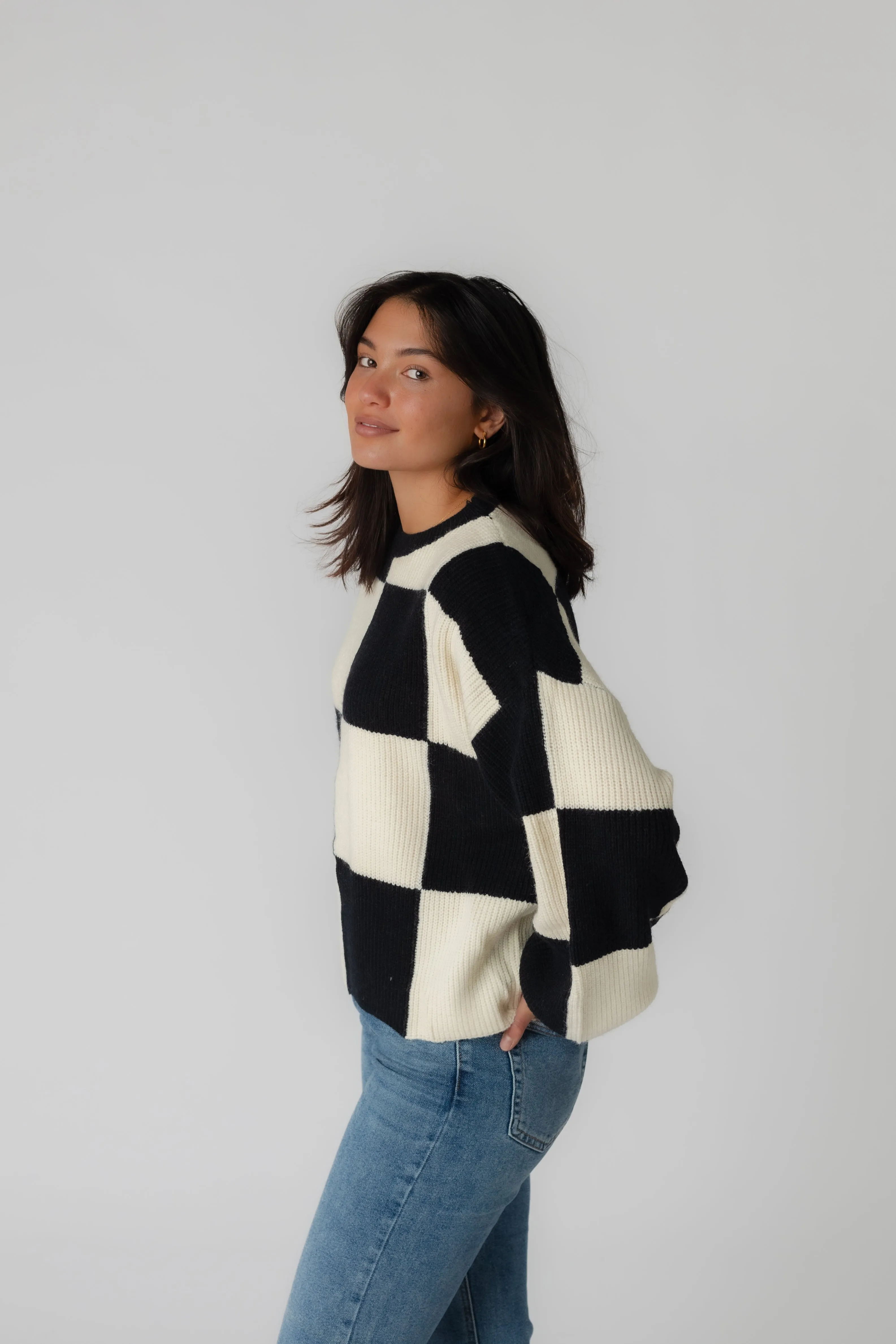 Mandy Checker Sweater