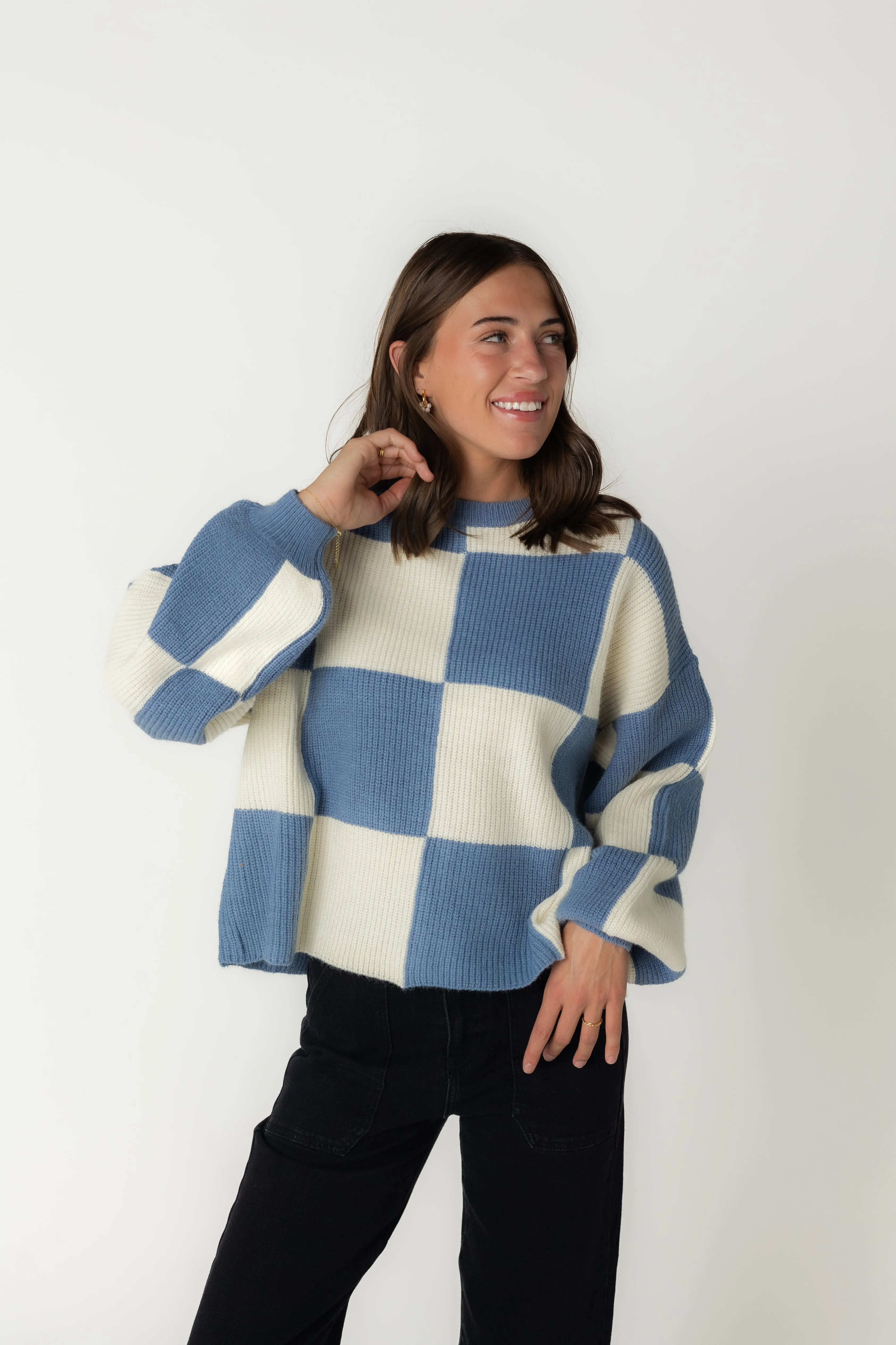 Mandy Checker Sweater