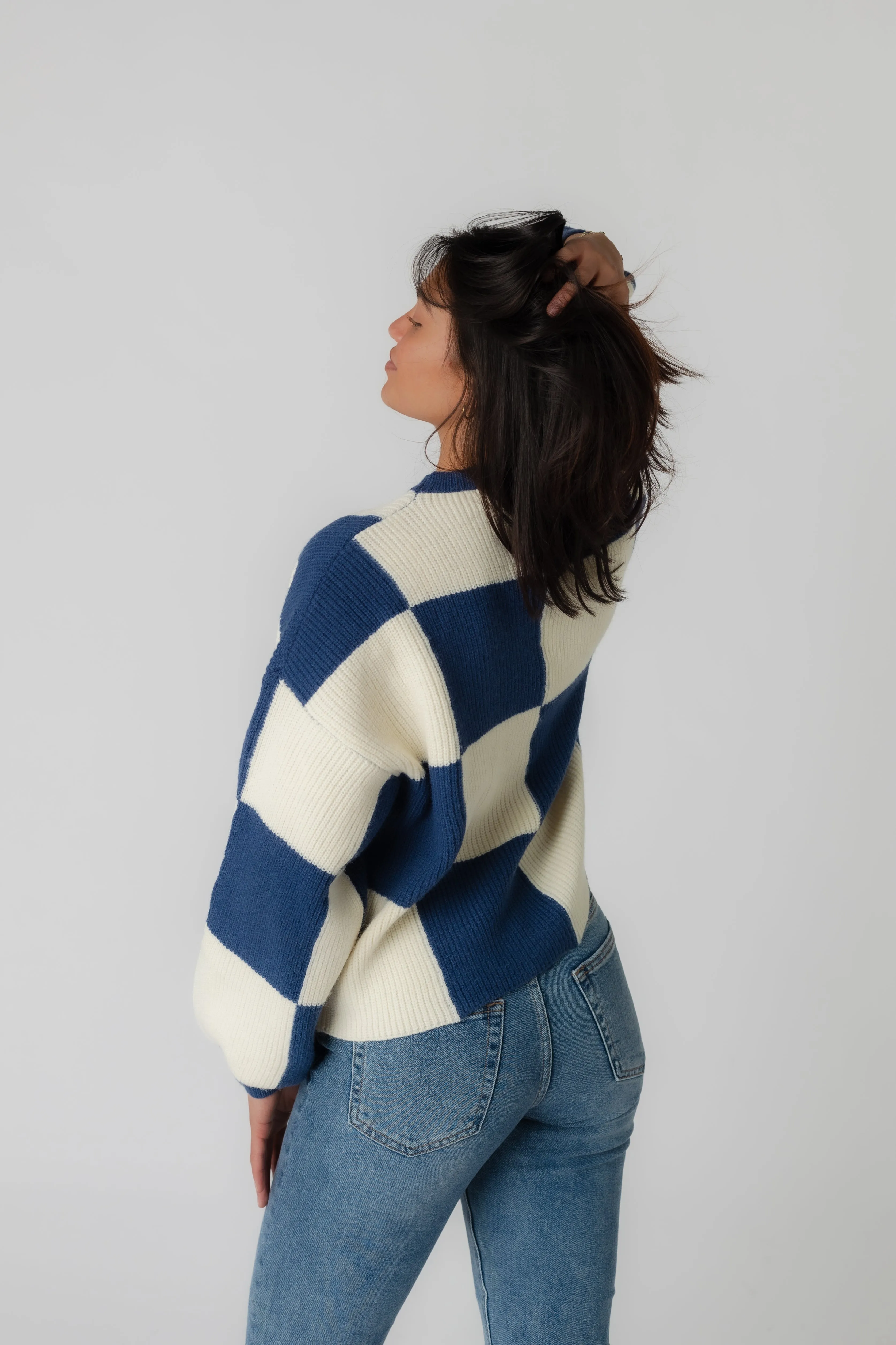 Mandy Checker Sweater