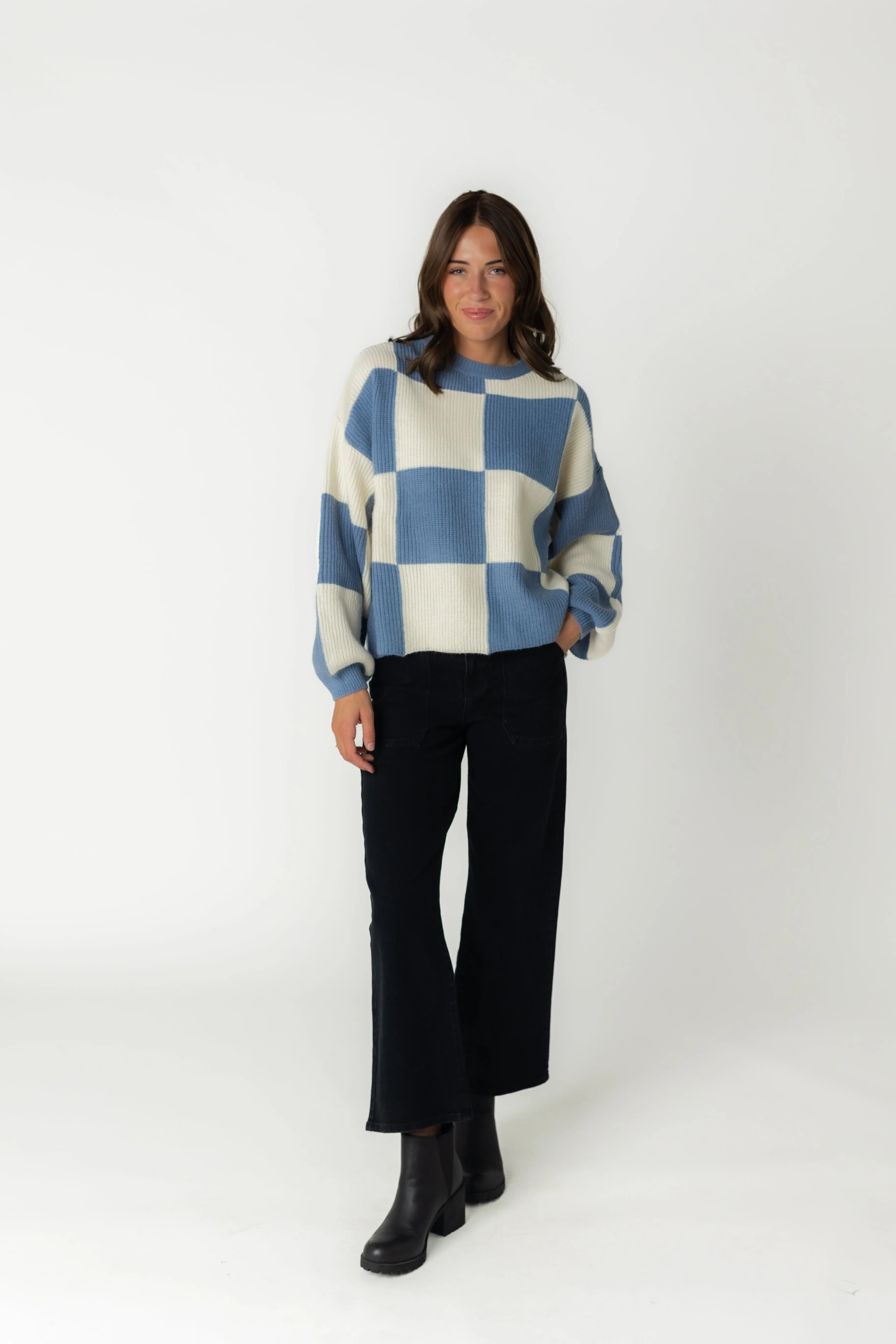 Mandy Checker Sweater