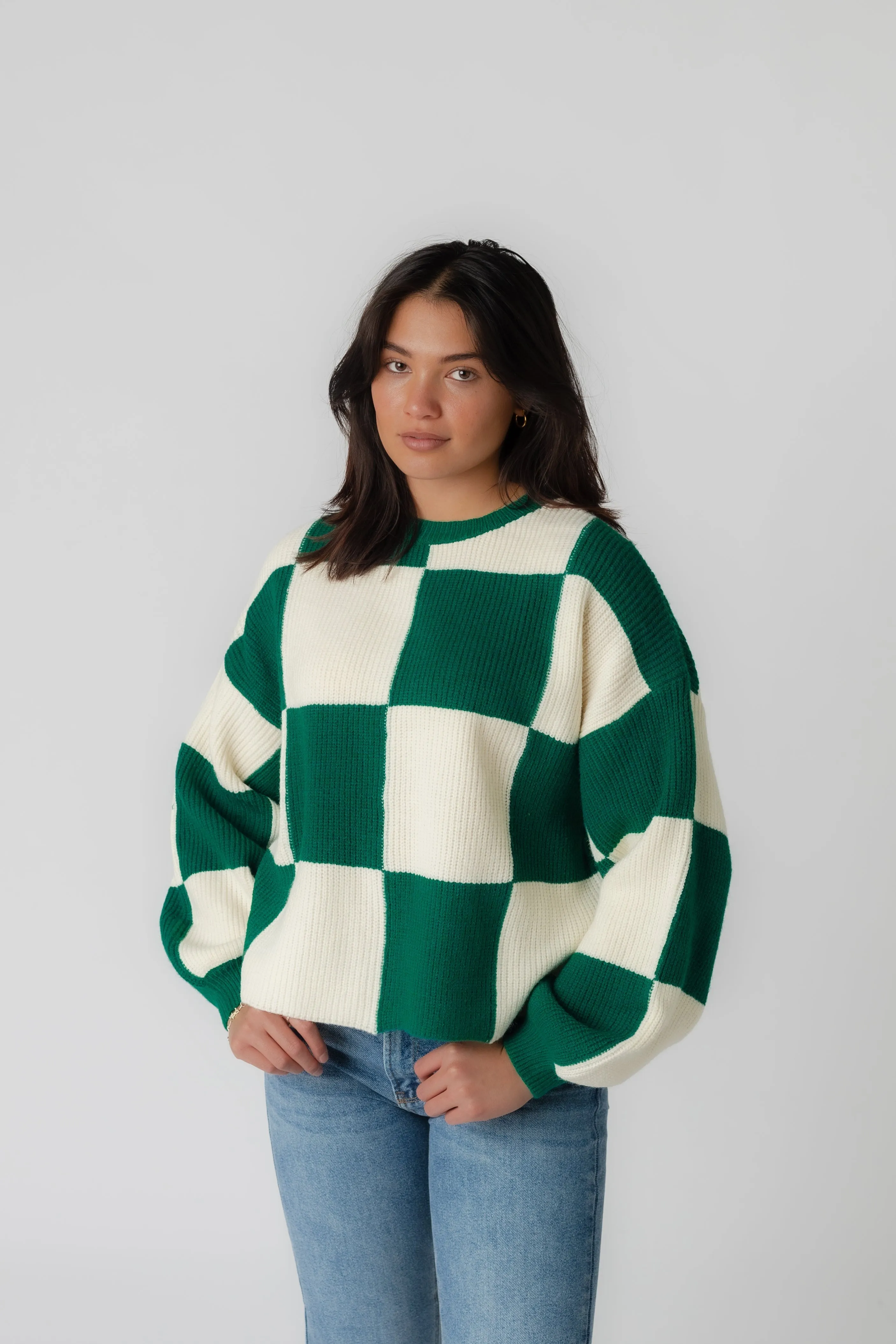 Mandy Checker Sweater