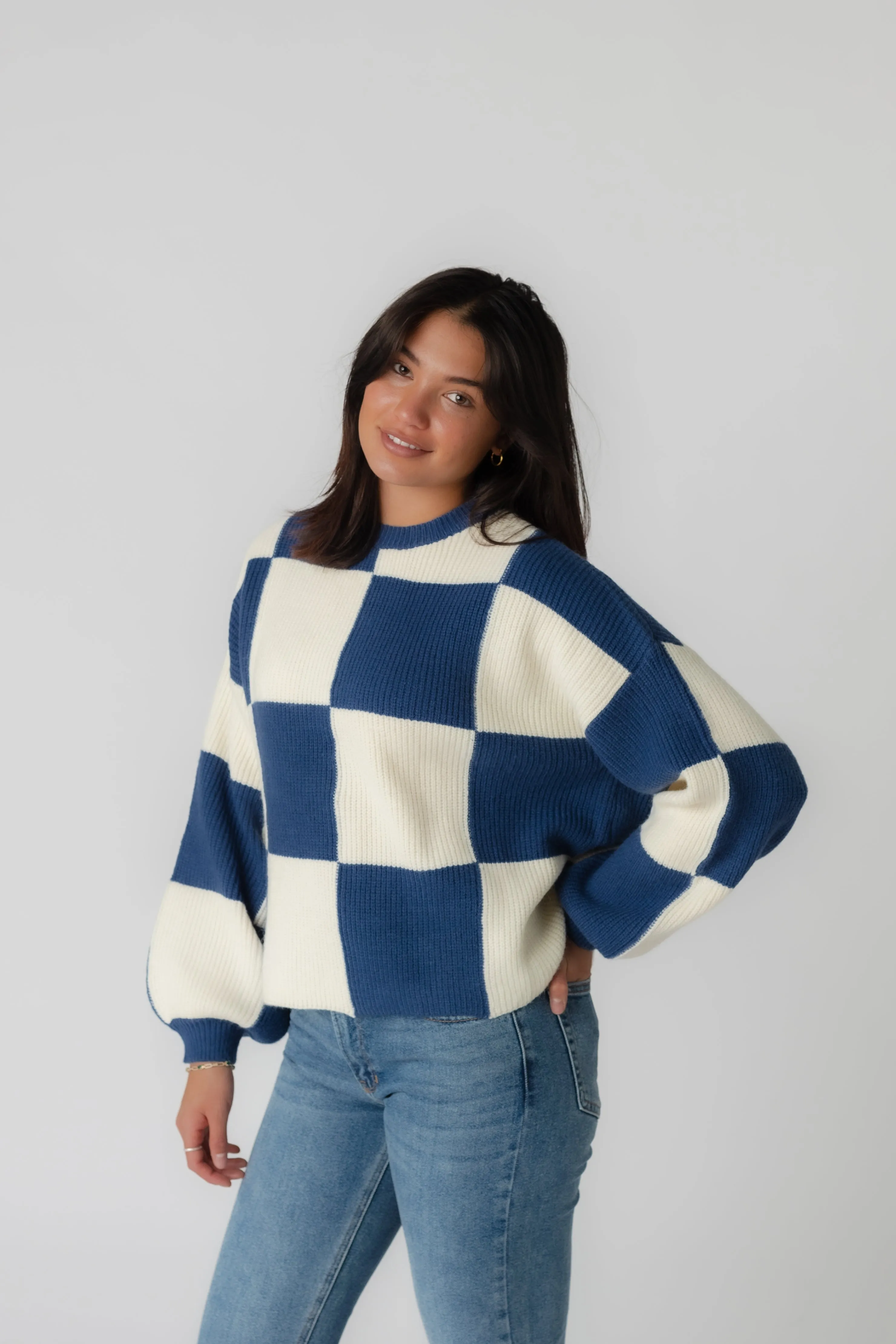 Mandy Checker Sweater