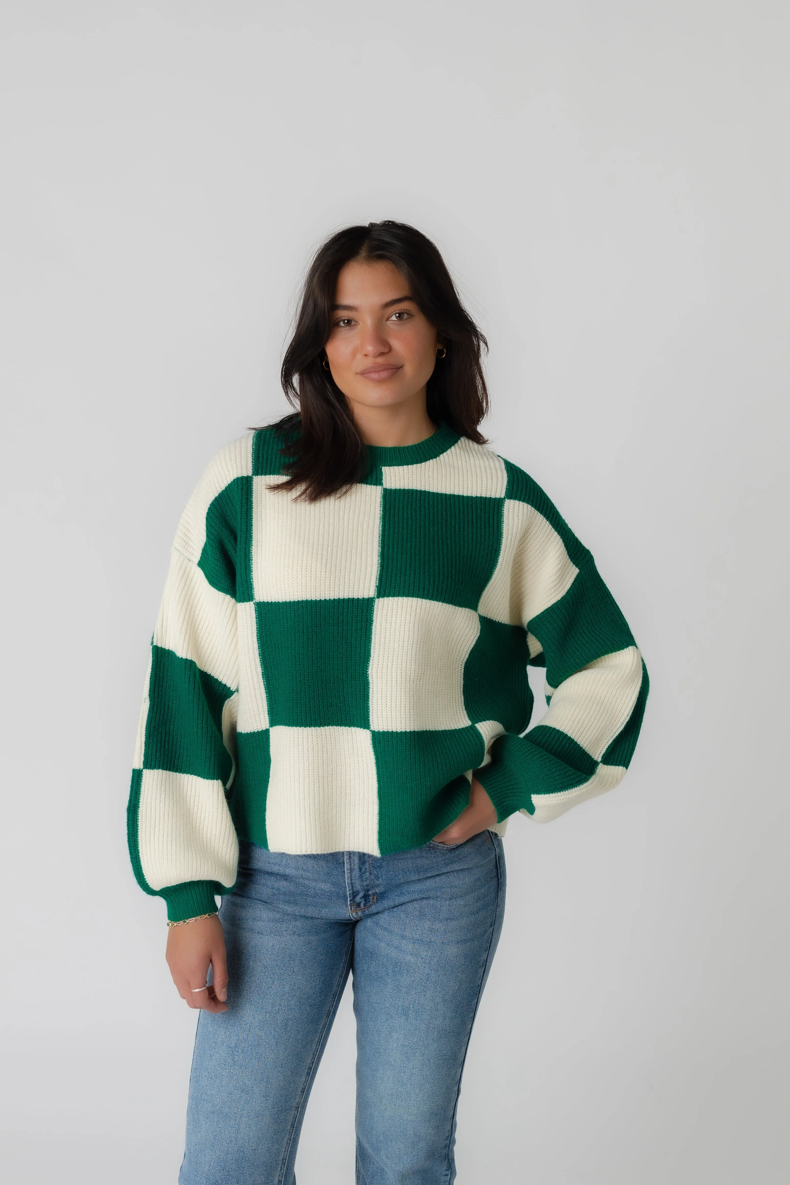 Mandy Checker Sweater