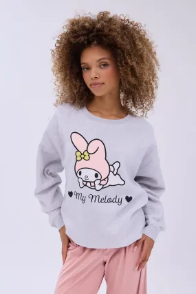 My Melody Graphic Crew Neck Relaxed Sweatshirt