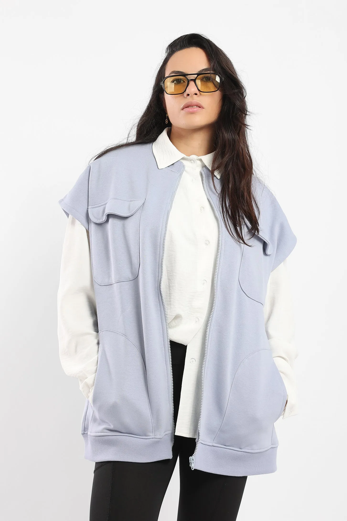 OVERSIZED VEST - GREY