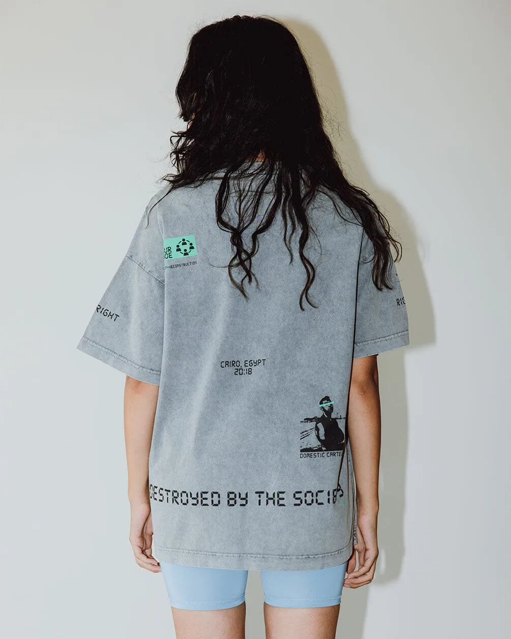 Still Have Time Acid Washed Oversized Tee