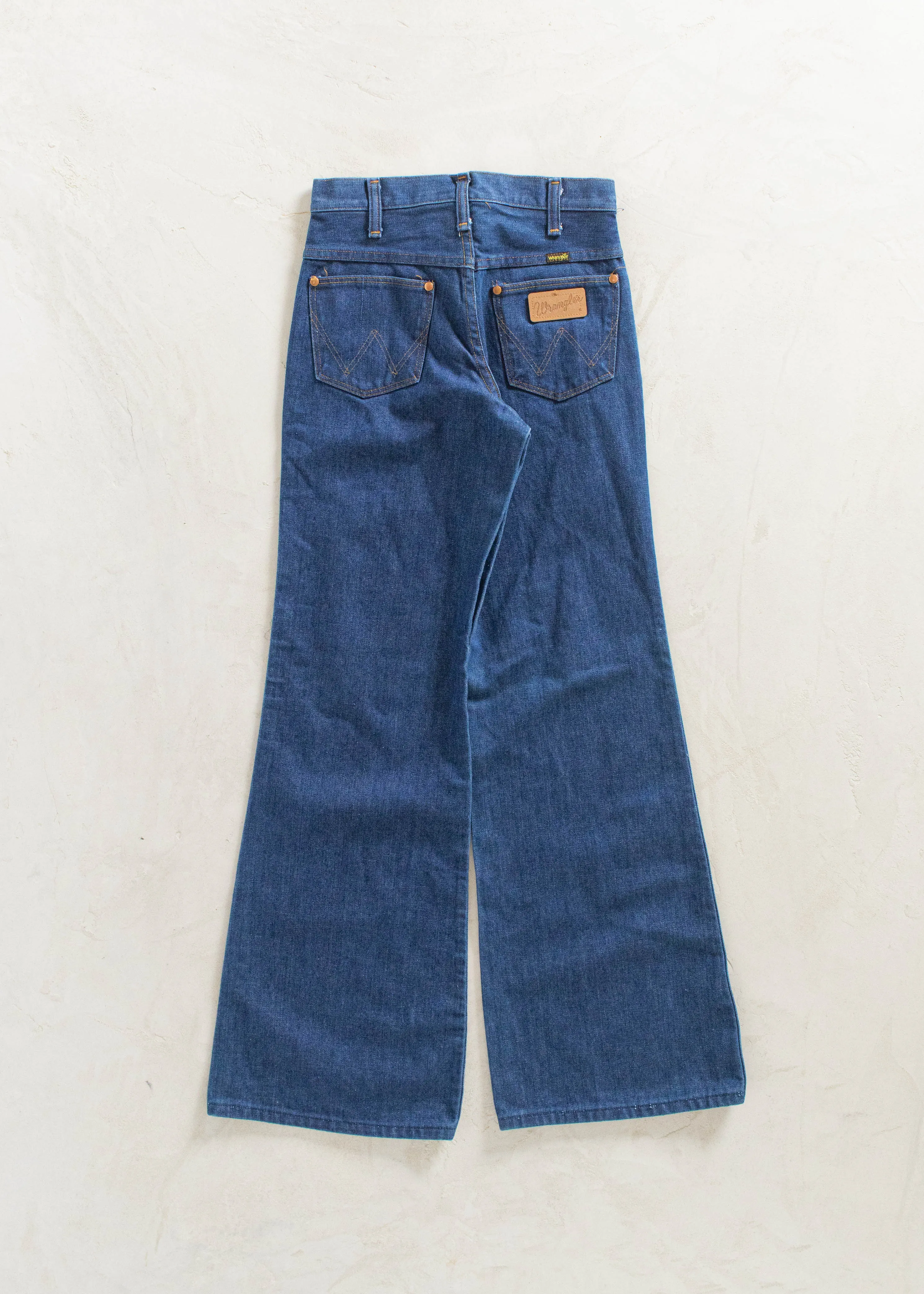 Vintage 1970s Wrangler Darkwash Flare Jeans Size Women's 25 / Men's 28