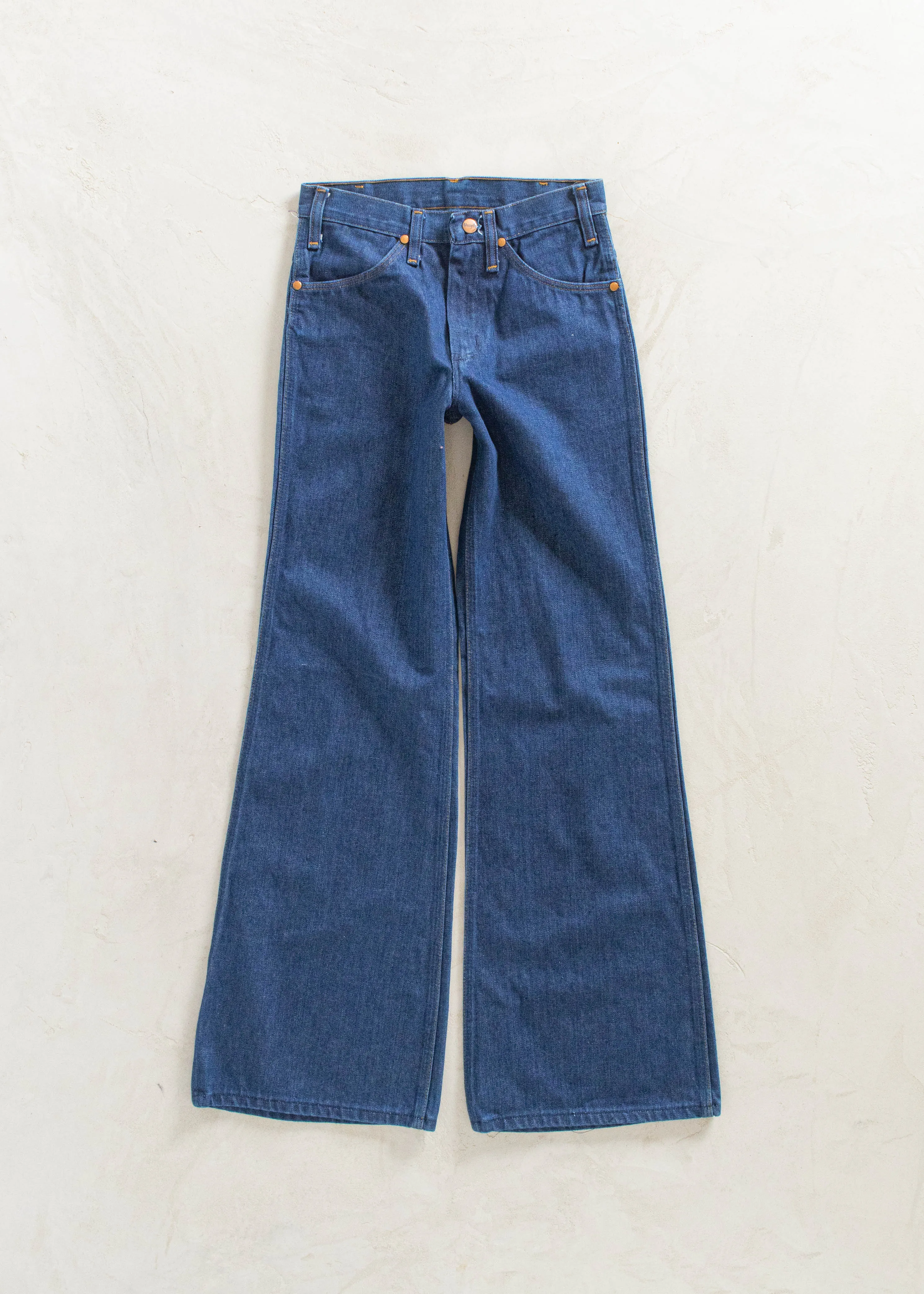 Vintage 1970s Wrangler Darkwash Flare Jeans Size Women's 25 / Men's 28