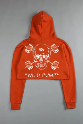 WILD PUMP (CROPPED) HOODIE IN ORANGE